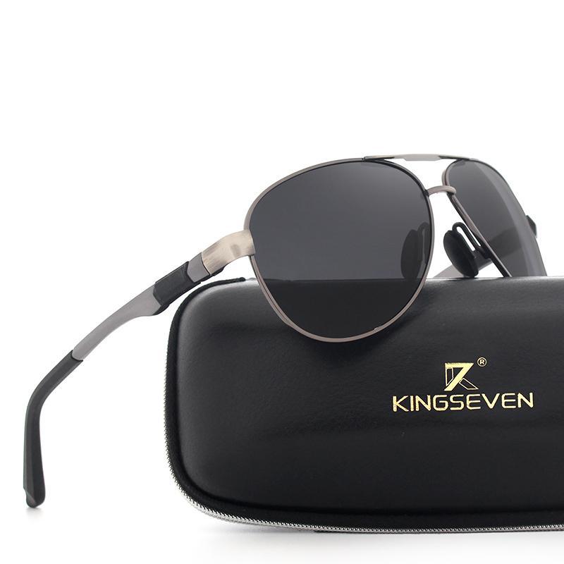 Men 100% Polarized Aluminum Alloy Frame Sunglasses  In Elegant Retro Classic Men's Driving Pilot  Style