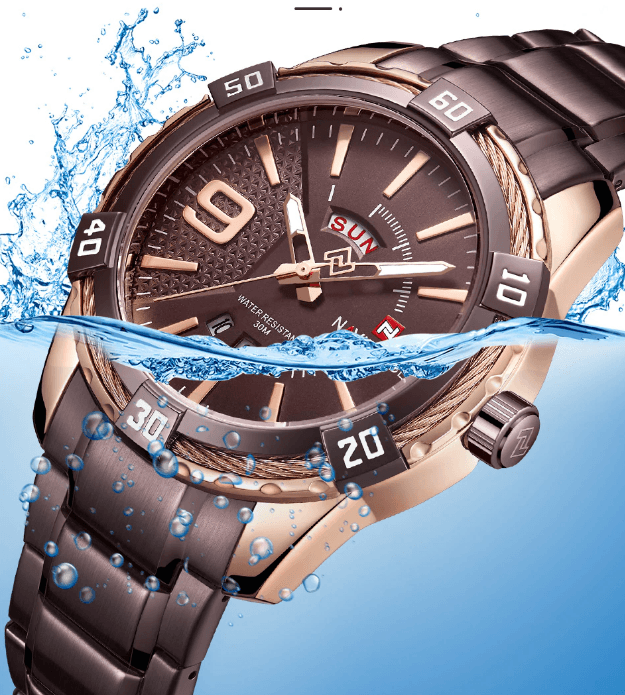Men's  Luxury Stainless steal Waterproof Watch With Day And Date Display Unique Design Perfect Gift In Modern Metal Men  Wrist Watch Design