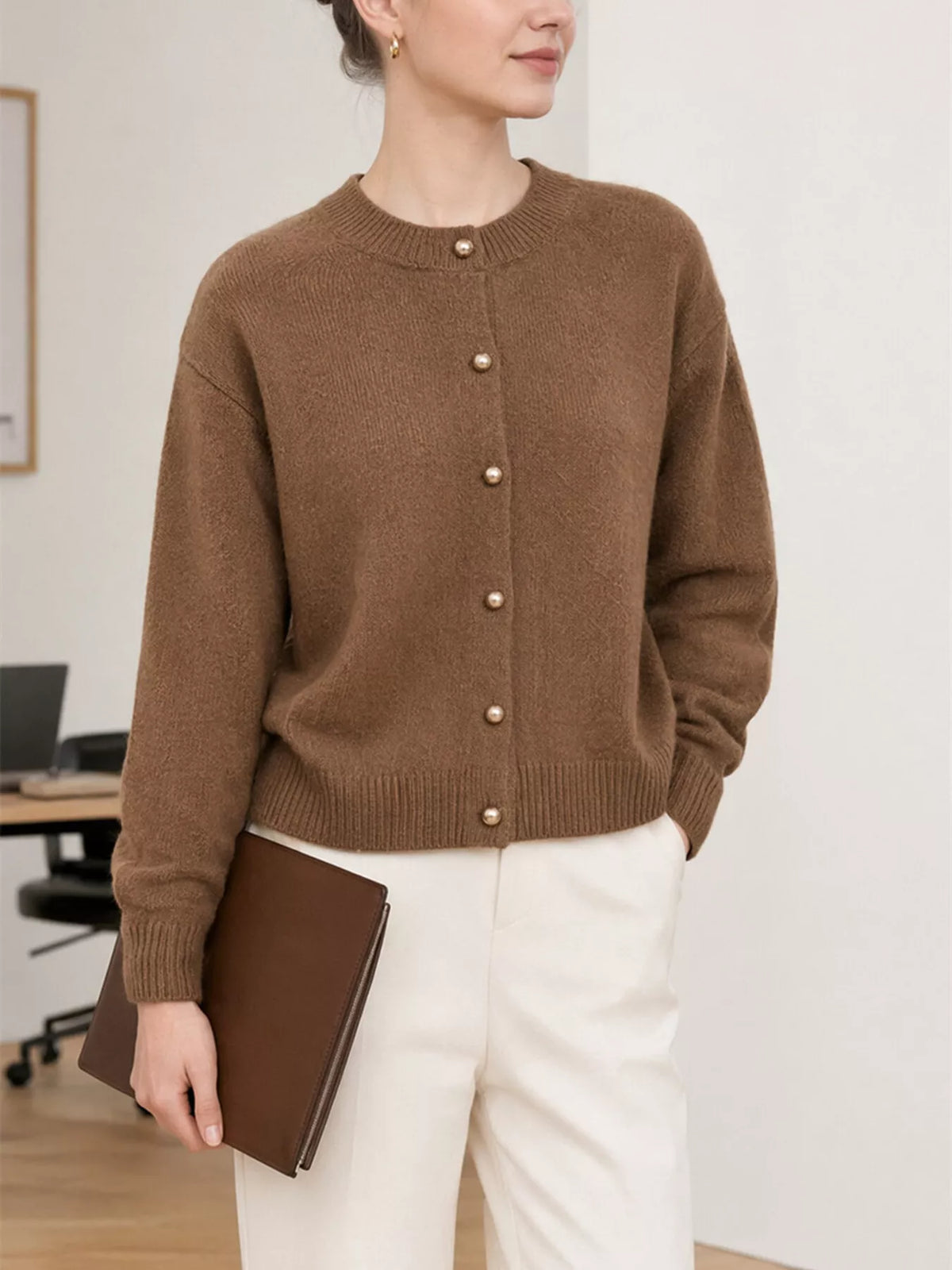 Classic Button-Down Knit Cardigan