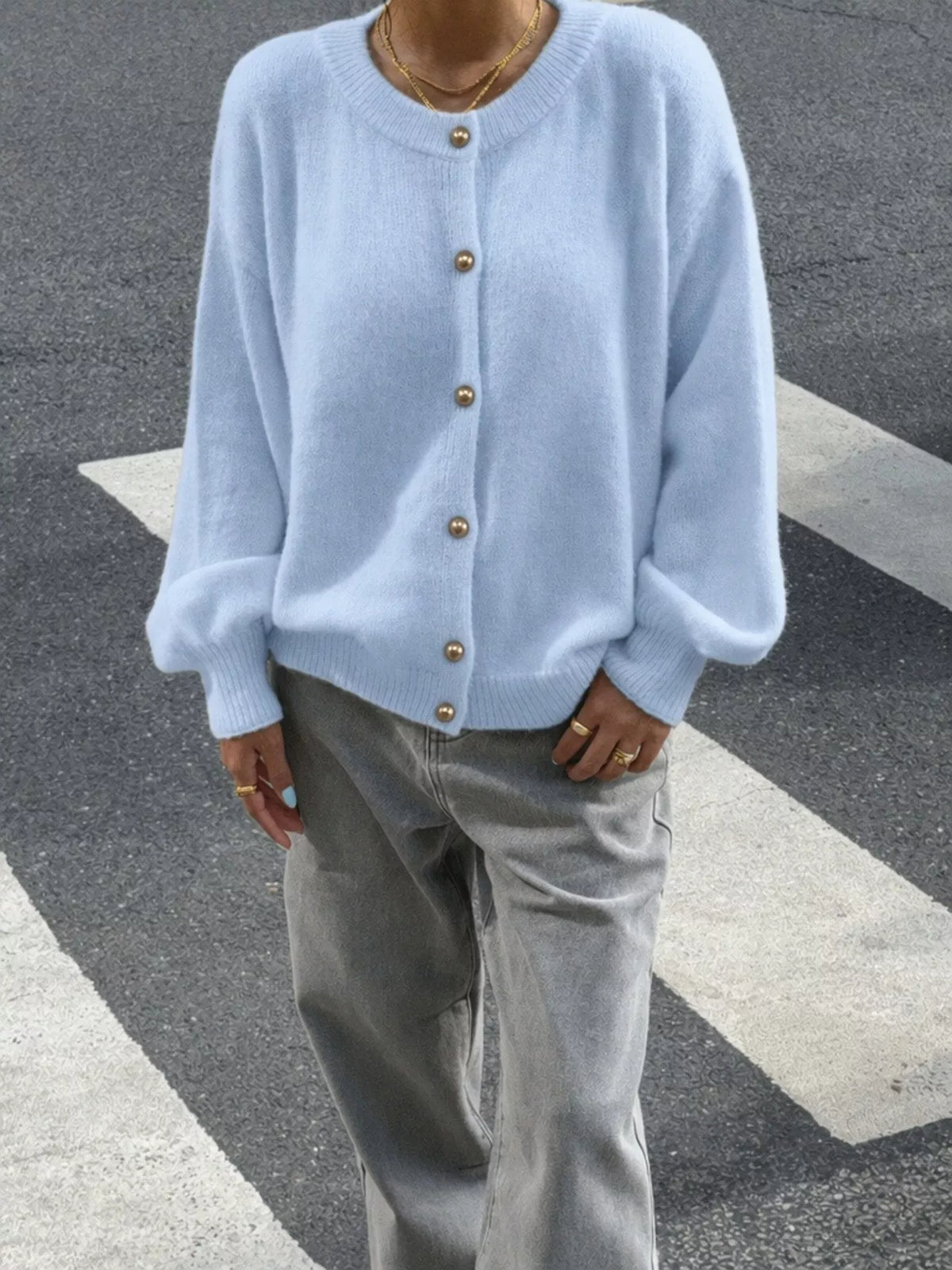Classic Button-Down Knit Cardigan
