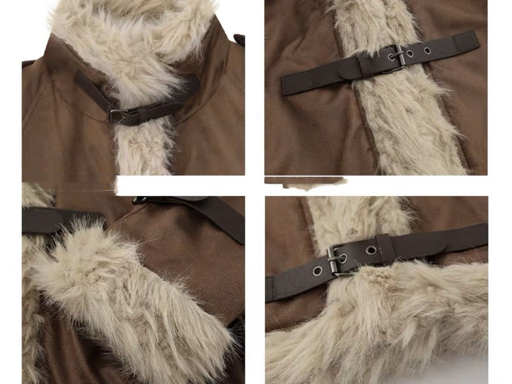 Retro Lamb Fur Coat For Women