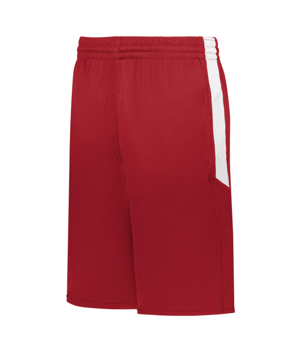 YOUTH SINGLE-PLY REVERSIBLE BASKETBALL SHORTS - MOISTURE-WICKING