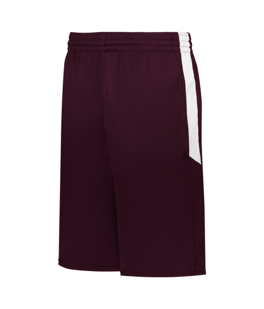 YOUTH SINGLE-PLY REVERSIBLE BASKETBALL SHORTS - MOISTURE-WICKING