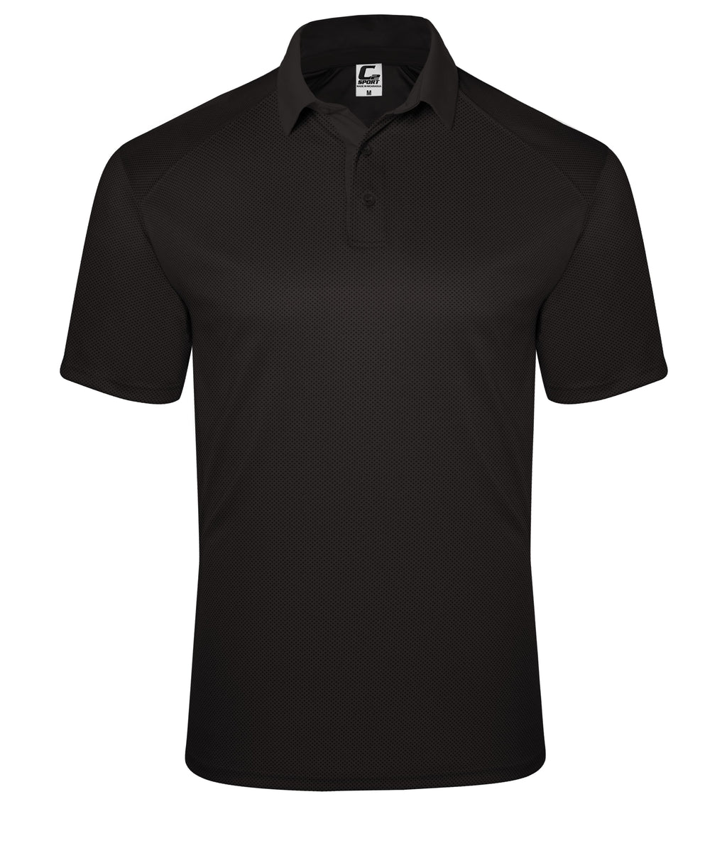 C2 MOCK MESH POLO - MOISTURE-WICKING POLYESTER