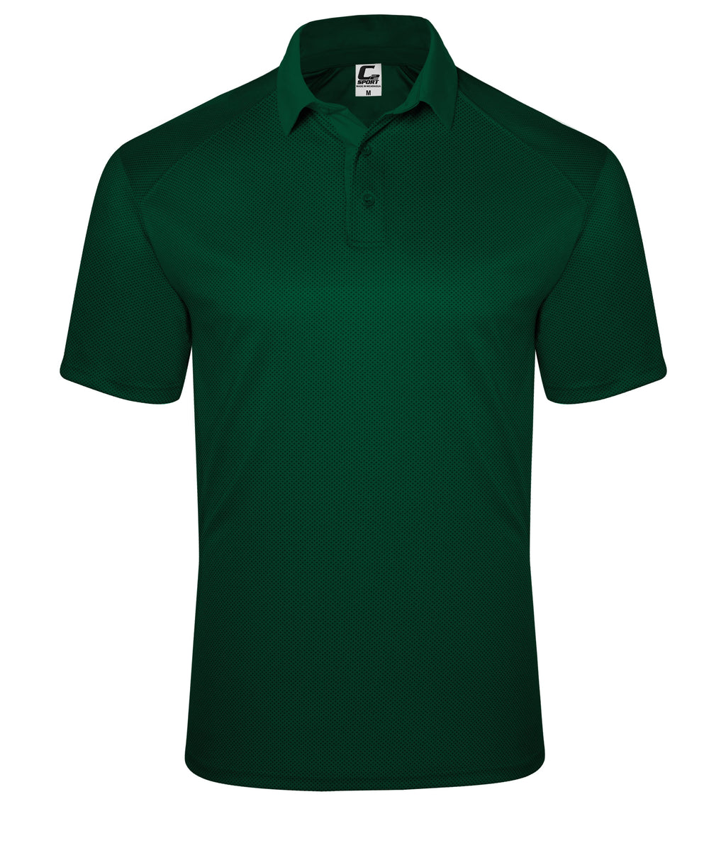 C2 MOCK MESH POLO - MOISTURE-WICKING POLYESTER
