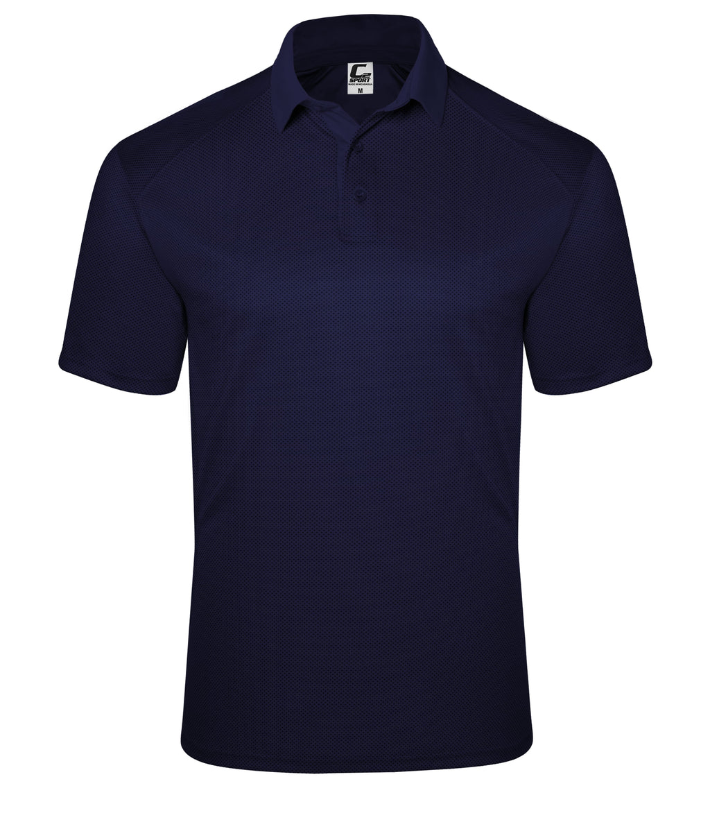 C2 MOCK MESH POLO - MOISTURE-WICKING POLYESTER