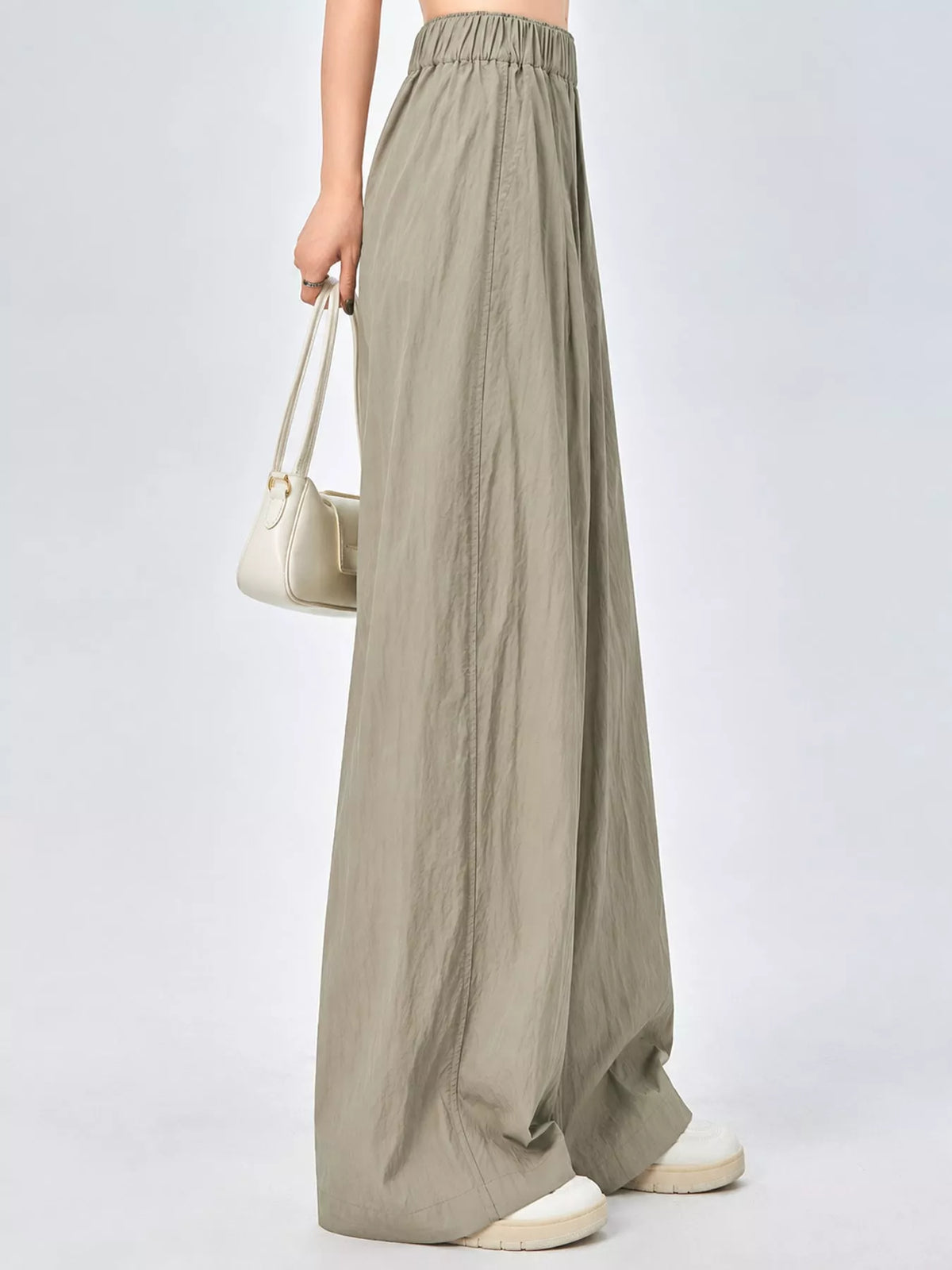 High-Waisted Loose Fit Wide-Leg Casual Pants