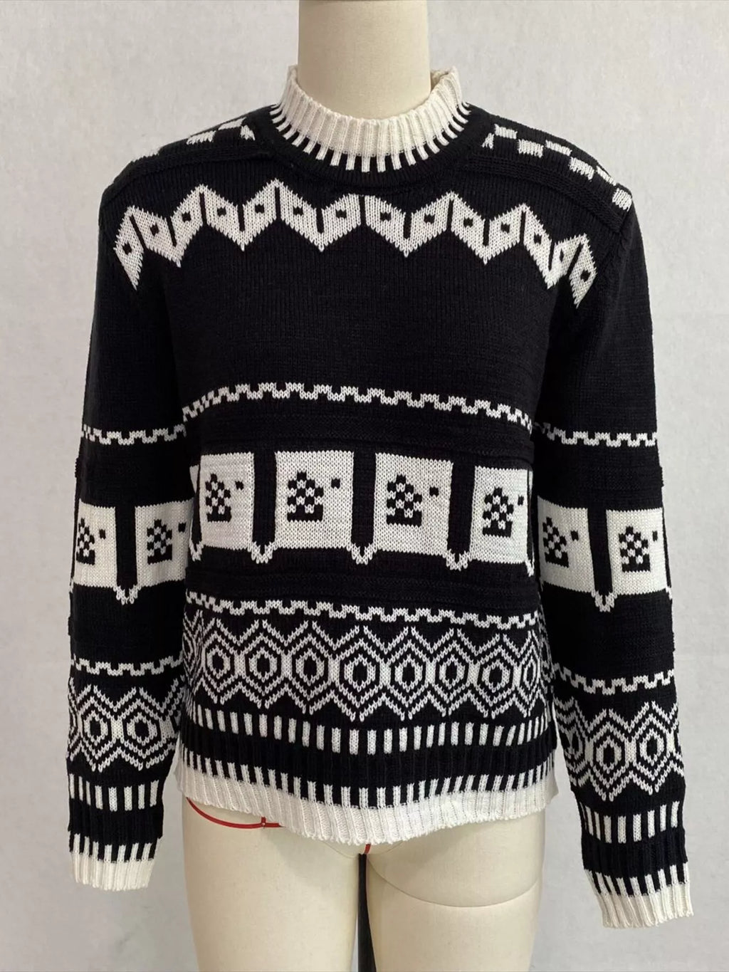 Christmas Festive Fair Isle Patterned Crew Neck Sweater