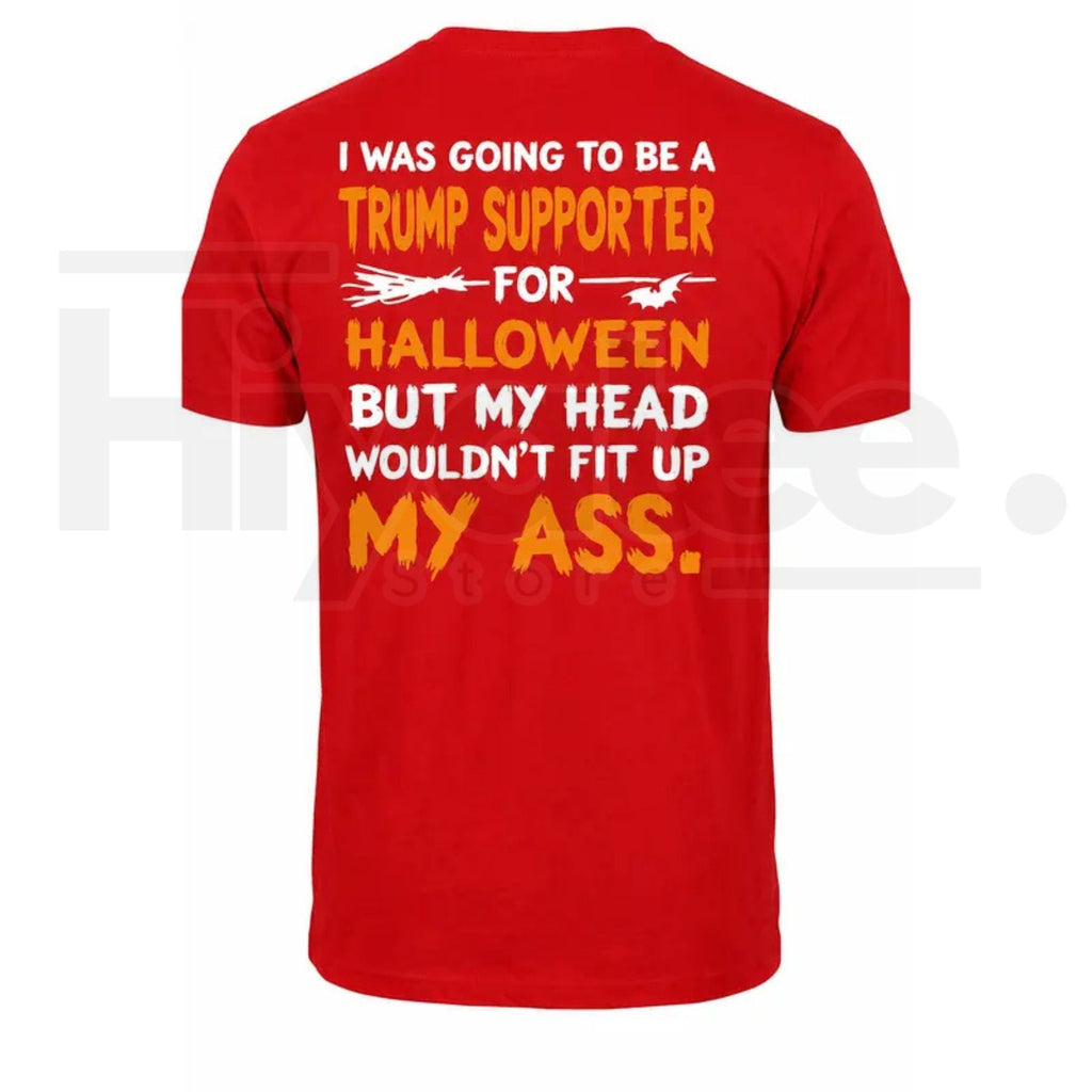 Men's Halloween Political Quote T-Shirt – Back Print Bat Spooky Novelty Tee