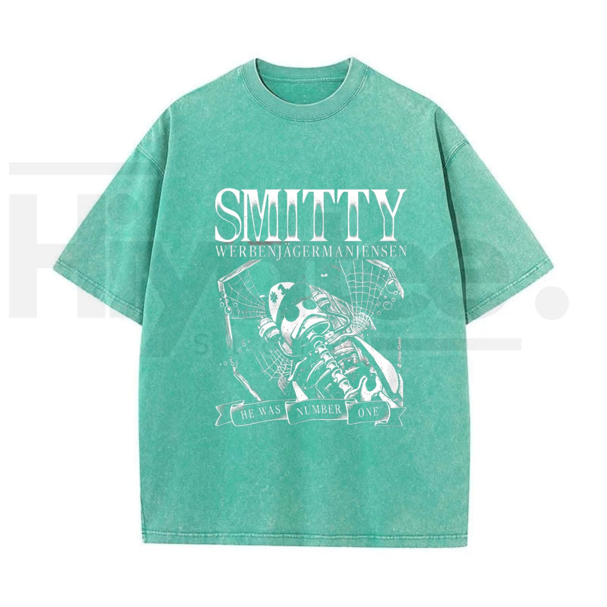 Grunge Bone Art Number One Graphic T-Shirt – Vintage Washed Y2K Streetwear Tee for Men & Women