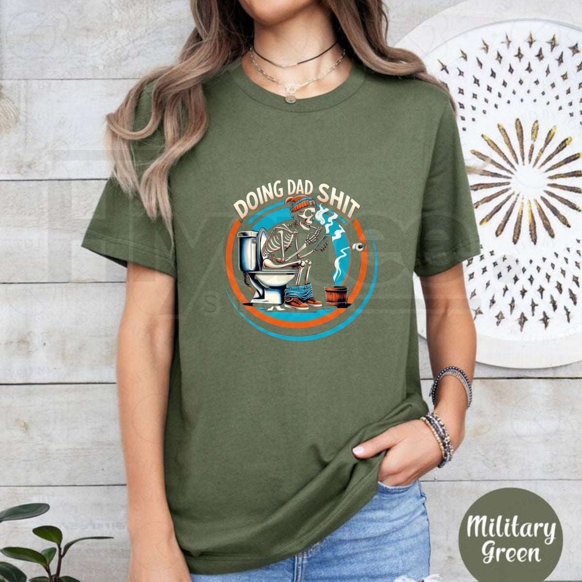 Doing Dad Shit Skull T-Shirt – Funny Dad Life Humor Graphic Tee