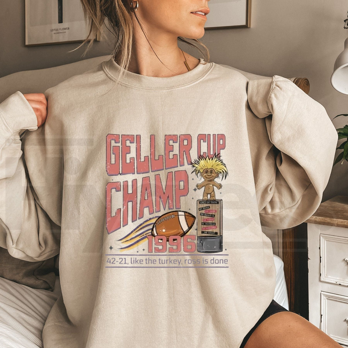 Geller Bowl Friendsgiving Sweatshirt, Vintage Geller Cup Thanksgiving Graphic Pullover