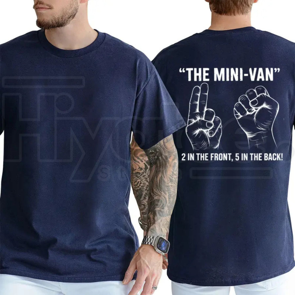 Minivan Funny Family T-Shirt – 2 Front 5 Back Tee
