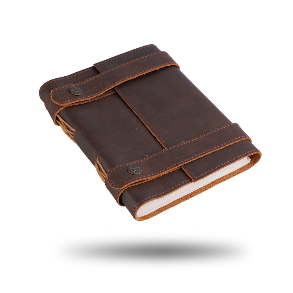 Vintage Dark Brown Leather Journal