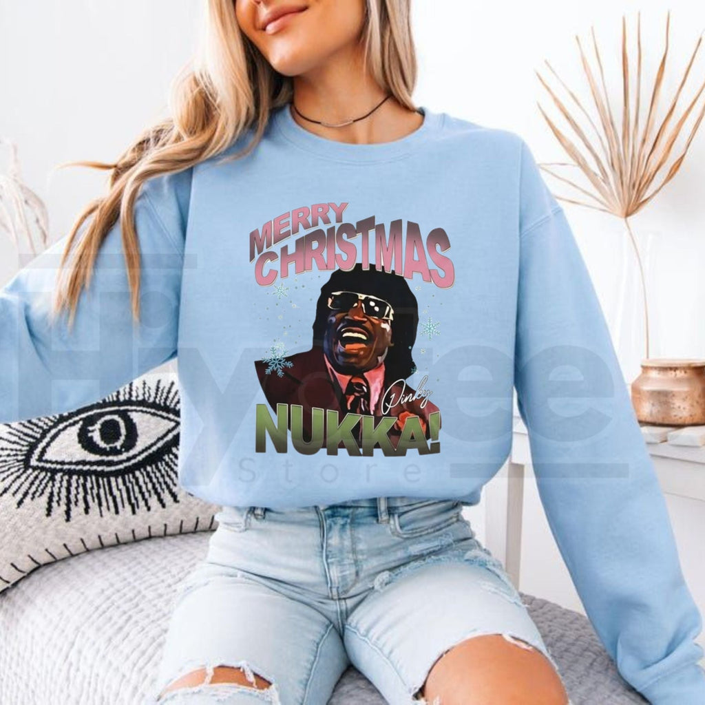 Merry Christmas Nuggah Sweatshirt, Funny Pinky Next Friday Movie Graphic Pullover
