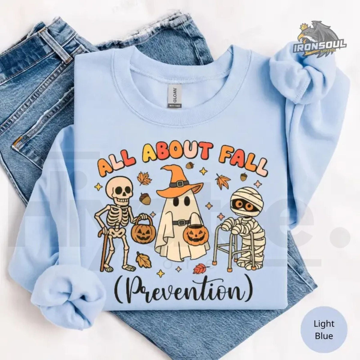 All About Fall Prevention Sweatshirt – Funny Physical Therapy PT OT Graphic Crewneck, Healthcare Worker Gift