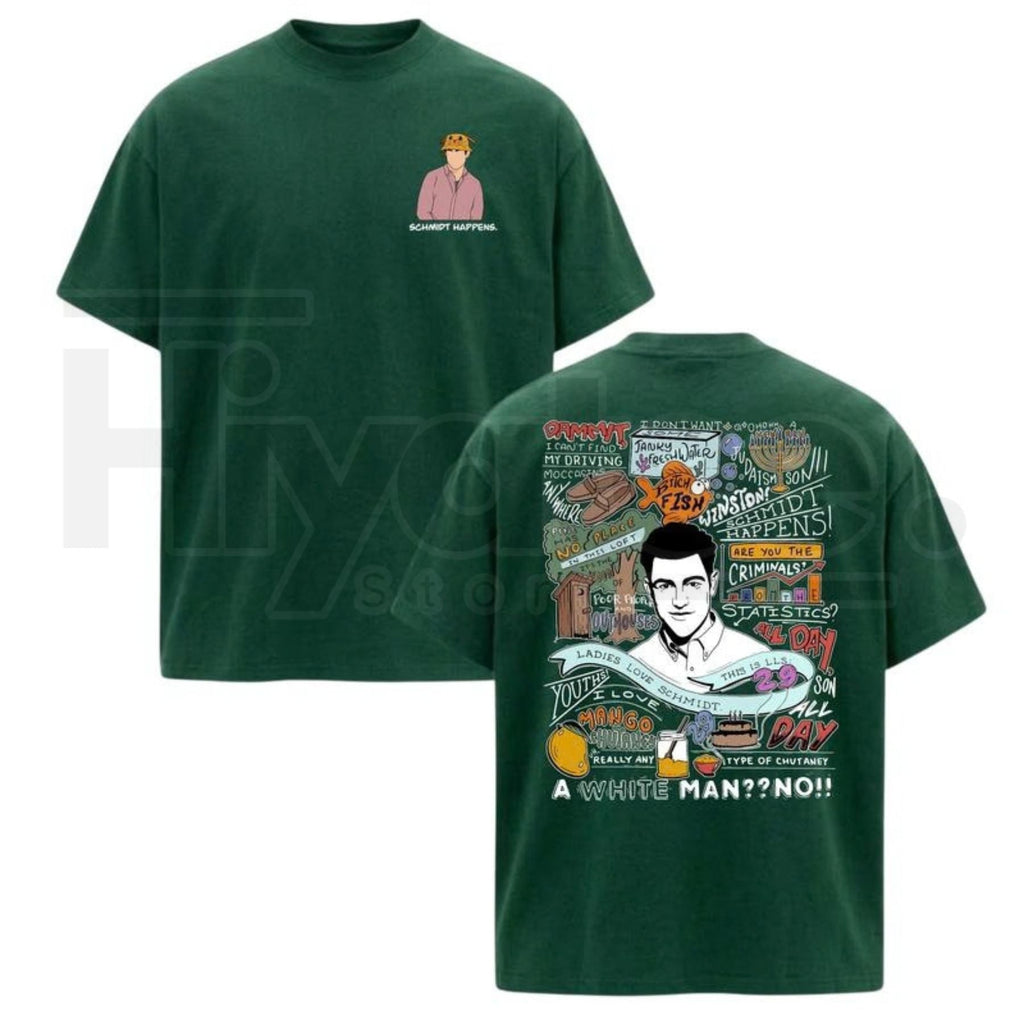 Schmidt Happens Quote T-Shirt – New Girl TV Show Vintage Graphic Tee