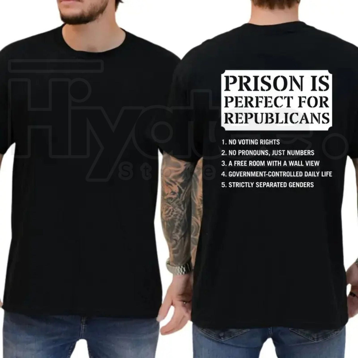 Prison Is Perfect For Republicans T-Shirt – Funny Anti-Trump 8647 Liberal Tee