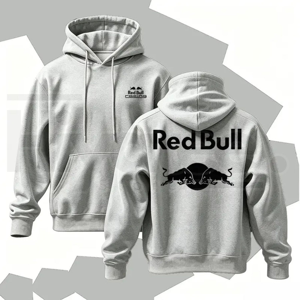 Vintage Racing Graphic Hoodie – Men's Cotton Pullover, Bold Back Print Casual Streetwear Long Sleeve Top