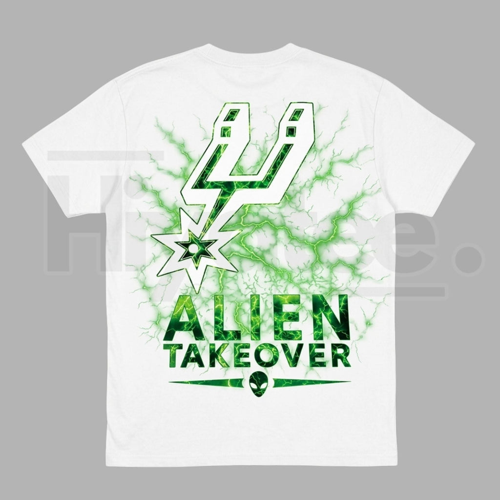 Retro Alien Takeover T-Shirt – Vintage Sci-Fi UFO Extraterrestrial Graphic Tee