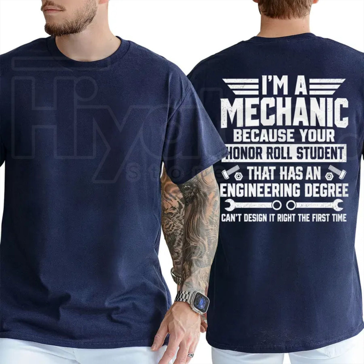 I'm A Mechanic Because Engineers Can't Get It Right T-Shirt – Funny Garage Humor Tee