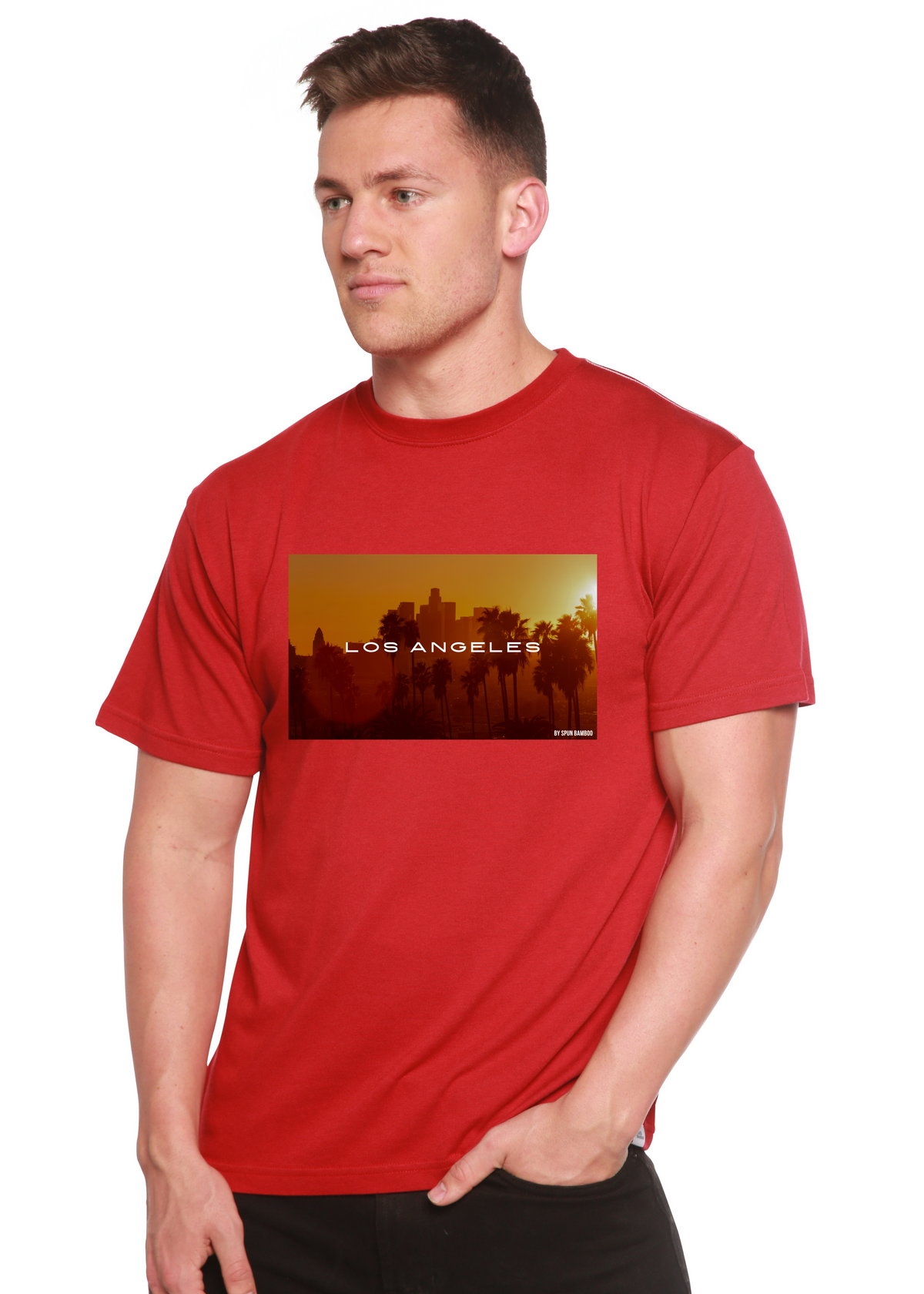 Los Angeles Unisex Bamboo Viscose/Organic Cotton Short Sleeve Graphic T-Shirt