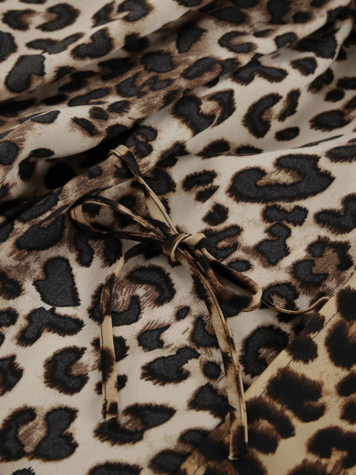 Leopard Cardigan and Wide Leg Pants Lounge Set