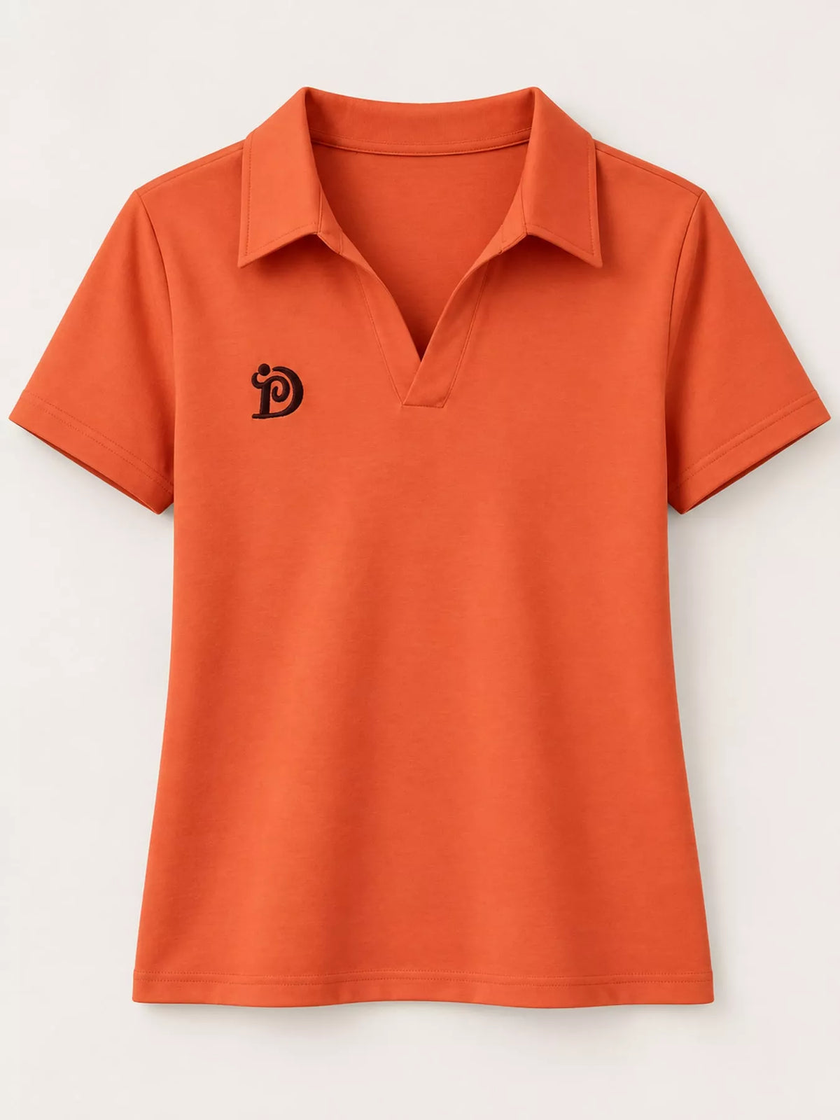 Plus Size Collared Neck Short-Sleeve Polo