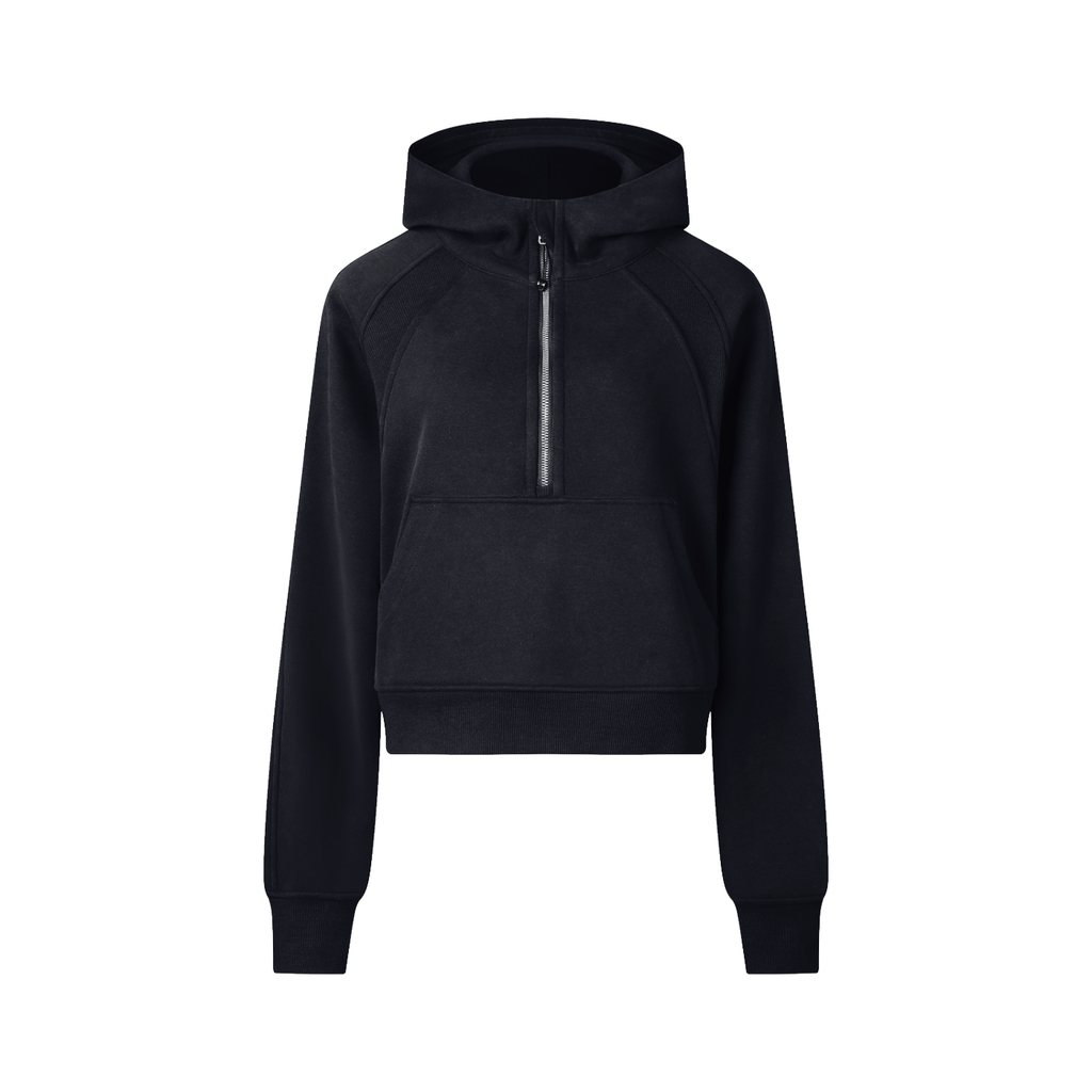Loki & Ivy Cropped Half-Zip Hoodie