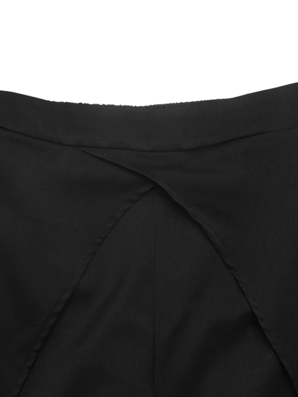 Wide-Leg Pants with Overlap Front Detail