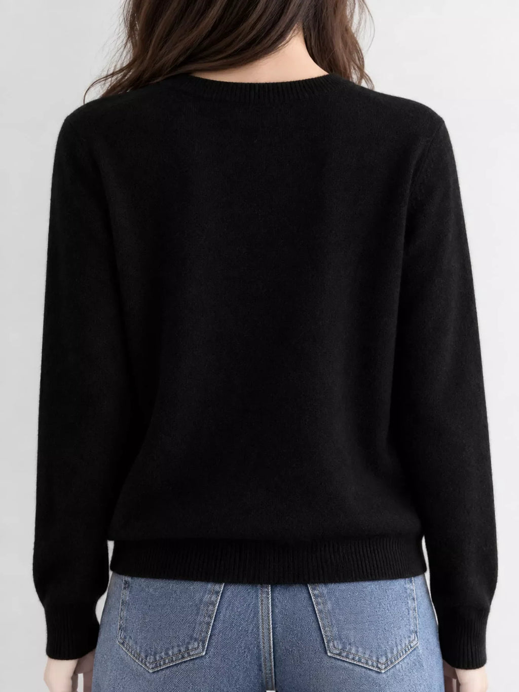 Crew Neck Button-Down Cardigan