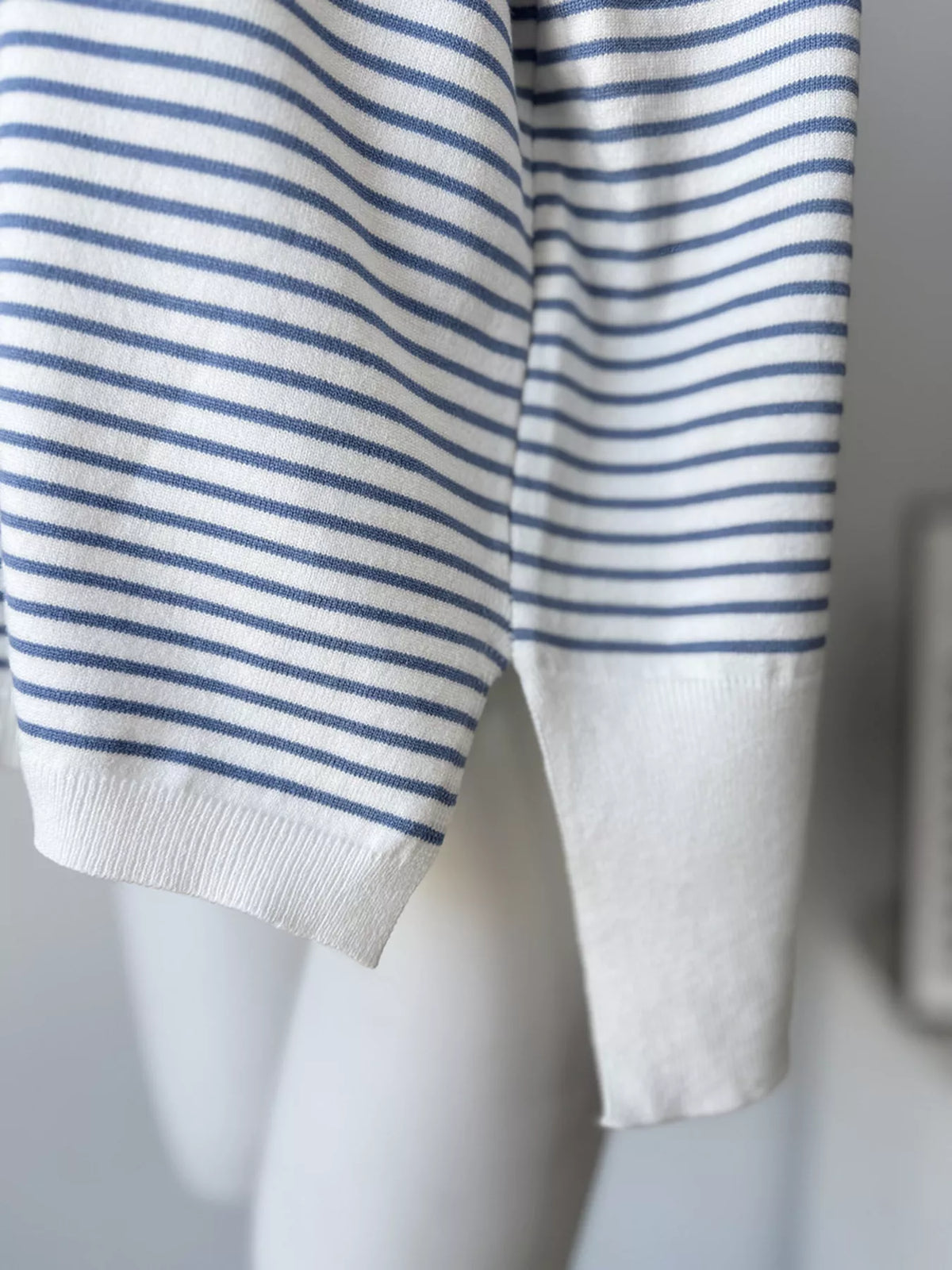 Striped Round Neck Knit Top