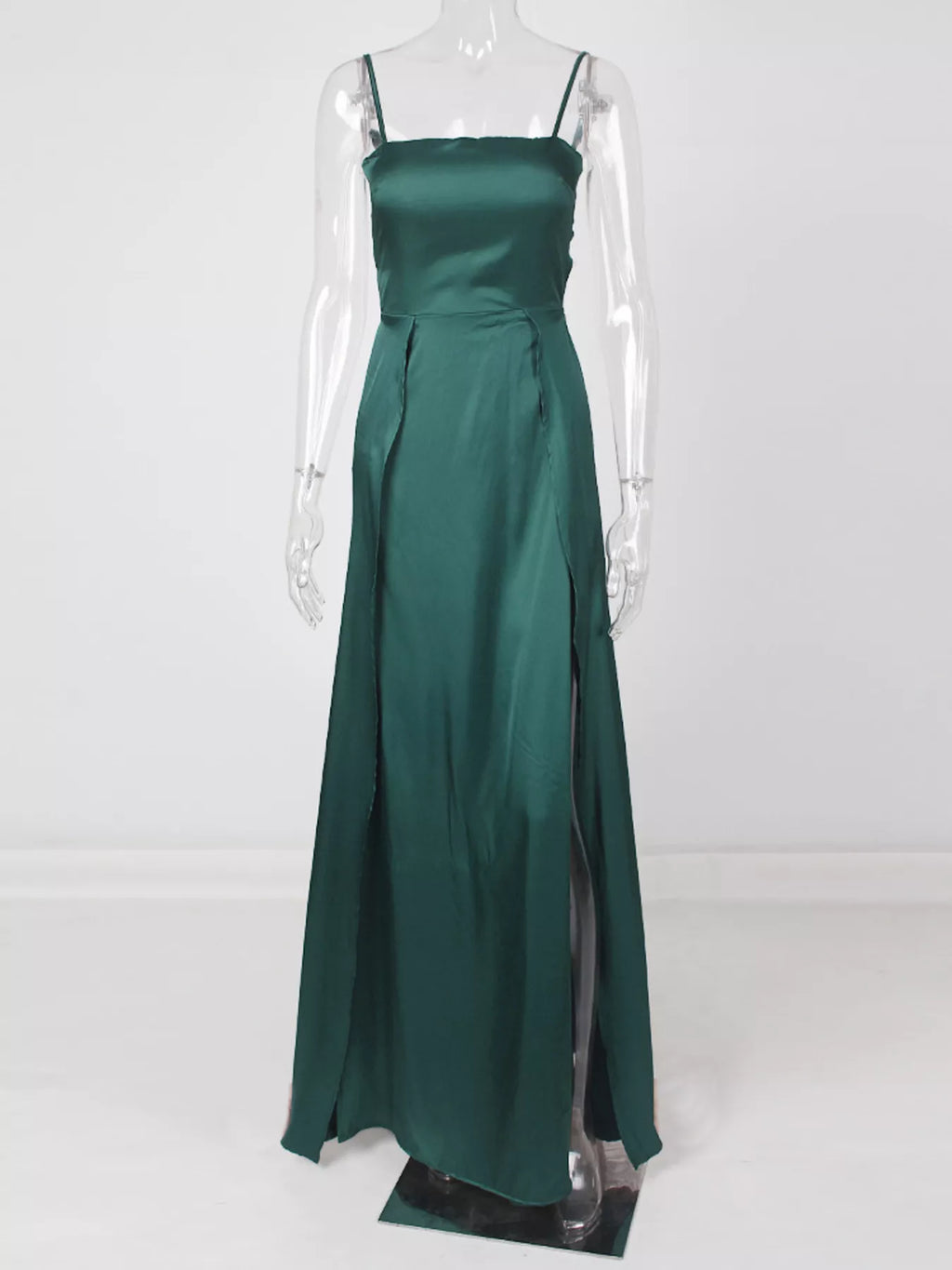 Spaghetti Strap High-Slit Maxi Dress