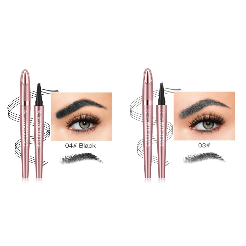 Waterproof And Smooth Not Smudge Four-fork Liquid Eyebrow Pencil