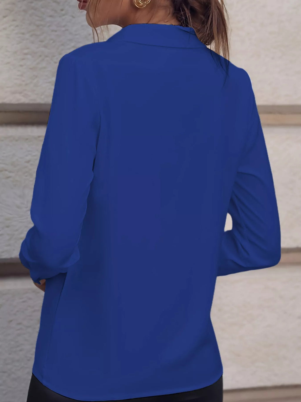 Long Sleeve Satin Blouse
