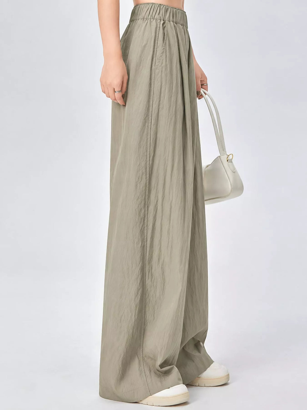 High-Waisted Loose Fit Wide-Leg Casual Pants
