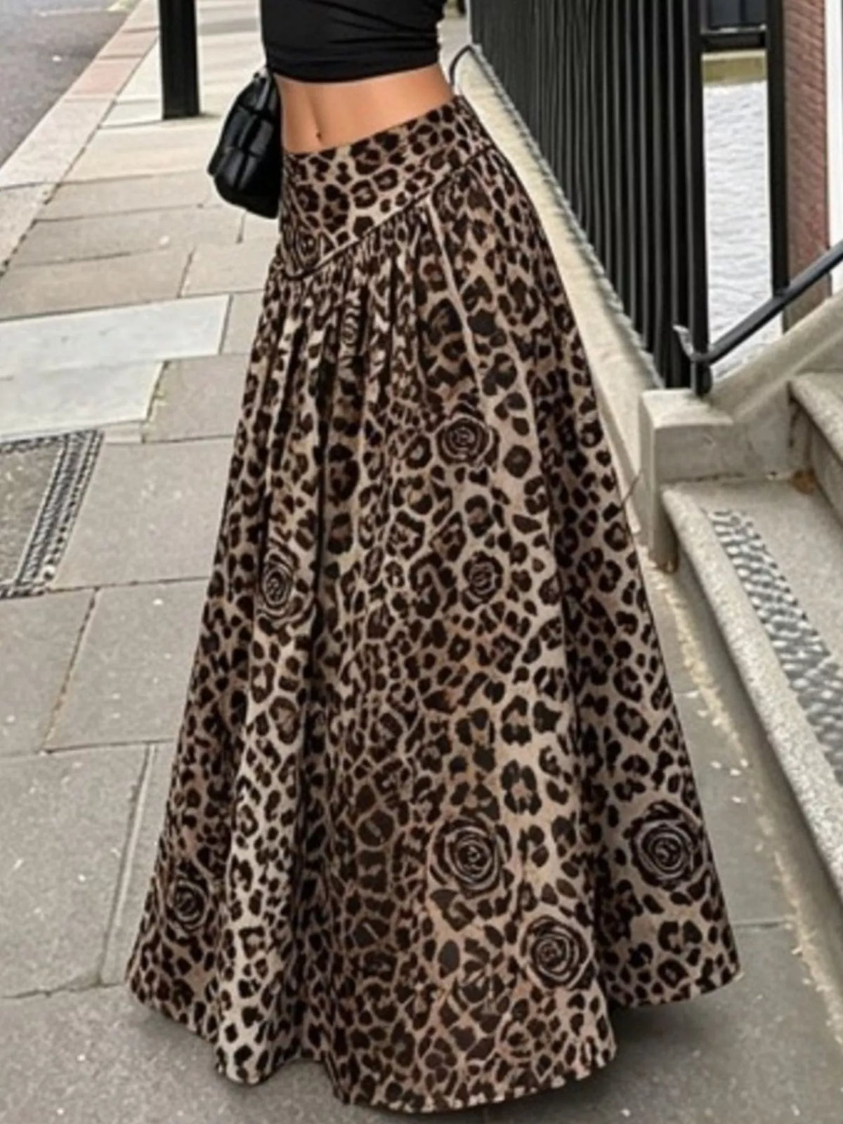 Animal Print Maxi Skirt