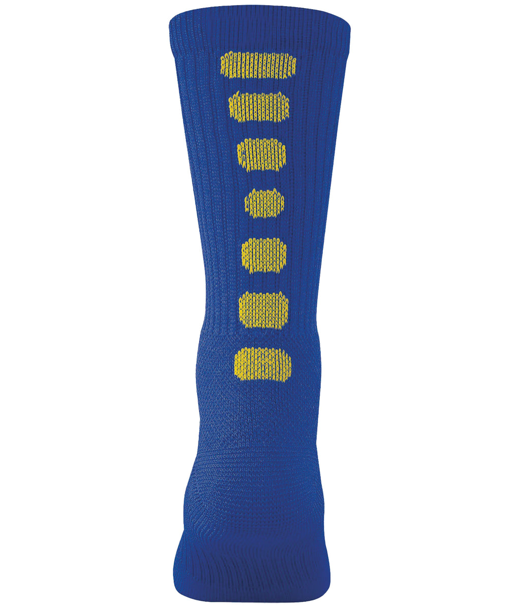 COLOR BLOCK CREW SOCKS - MOISTURE-WICKING COMPRESSION