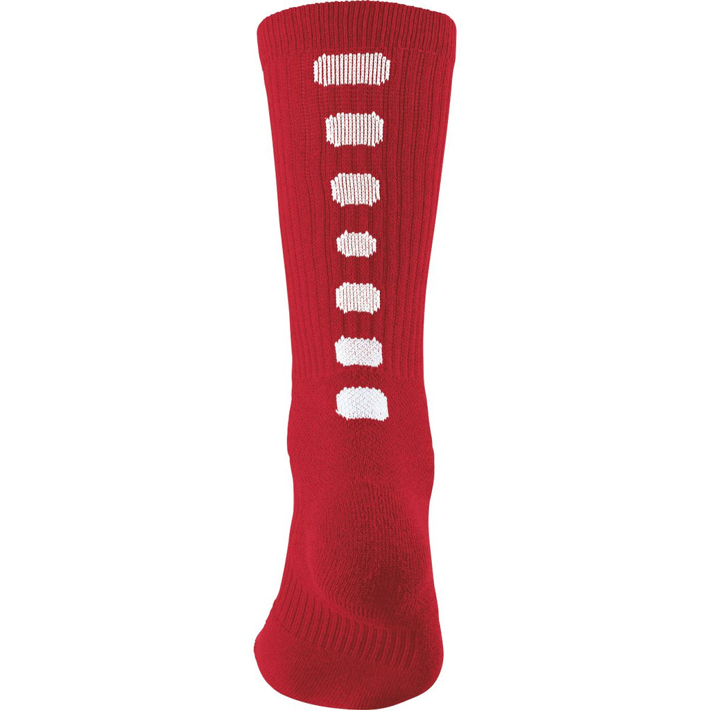 COLOR BLOCK CREW SOCKS - MOISTURE-WICKING COMPRESSION