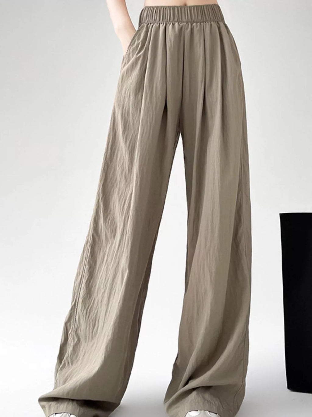 High-Waisted Loose Fit Wide-Leg Casual Pants