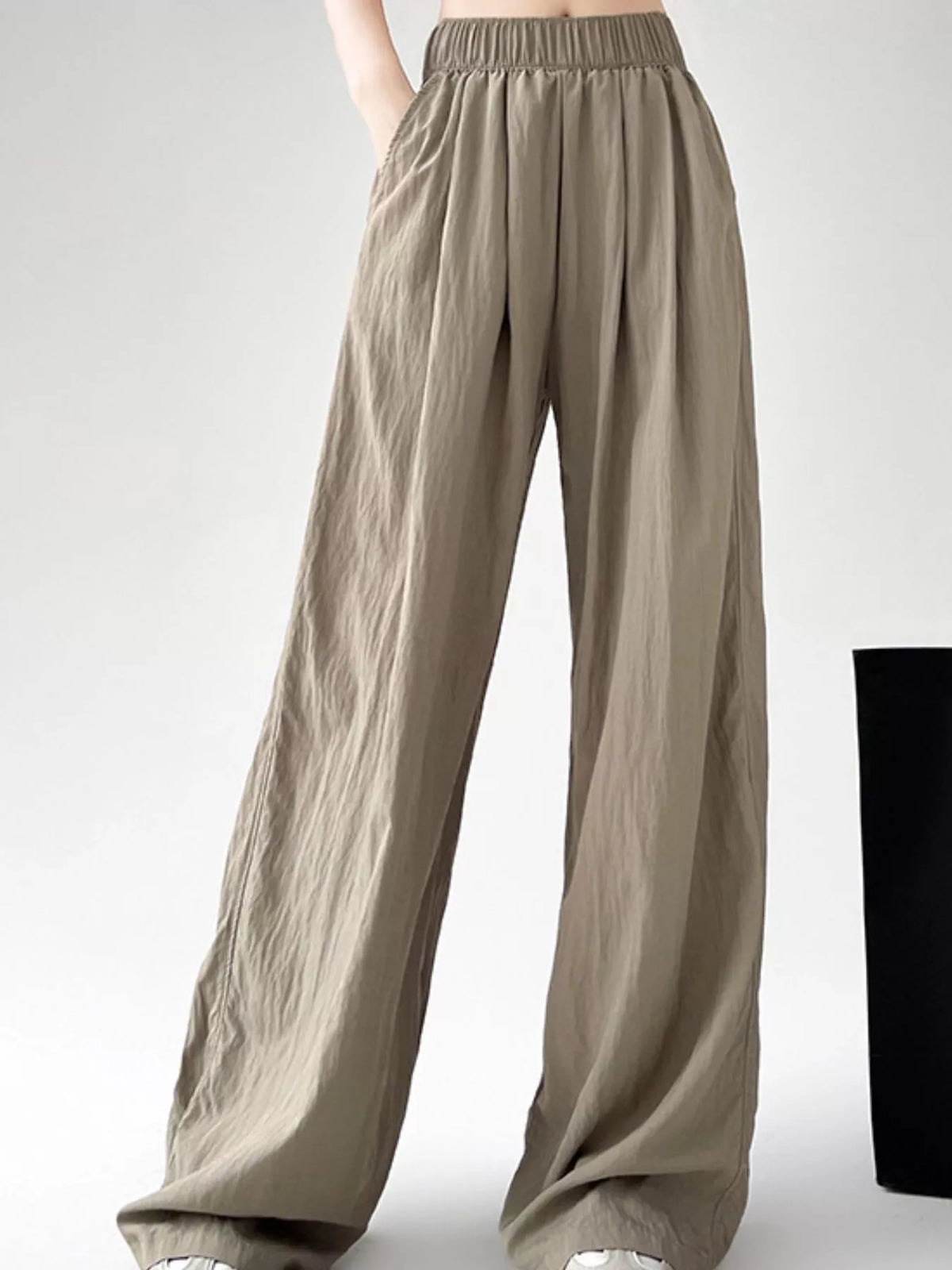 High-Waisted Loose Fit Wide-Leg Casual Pants