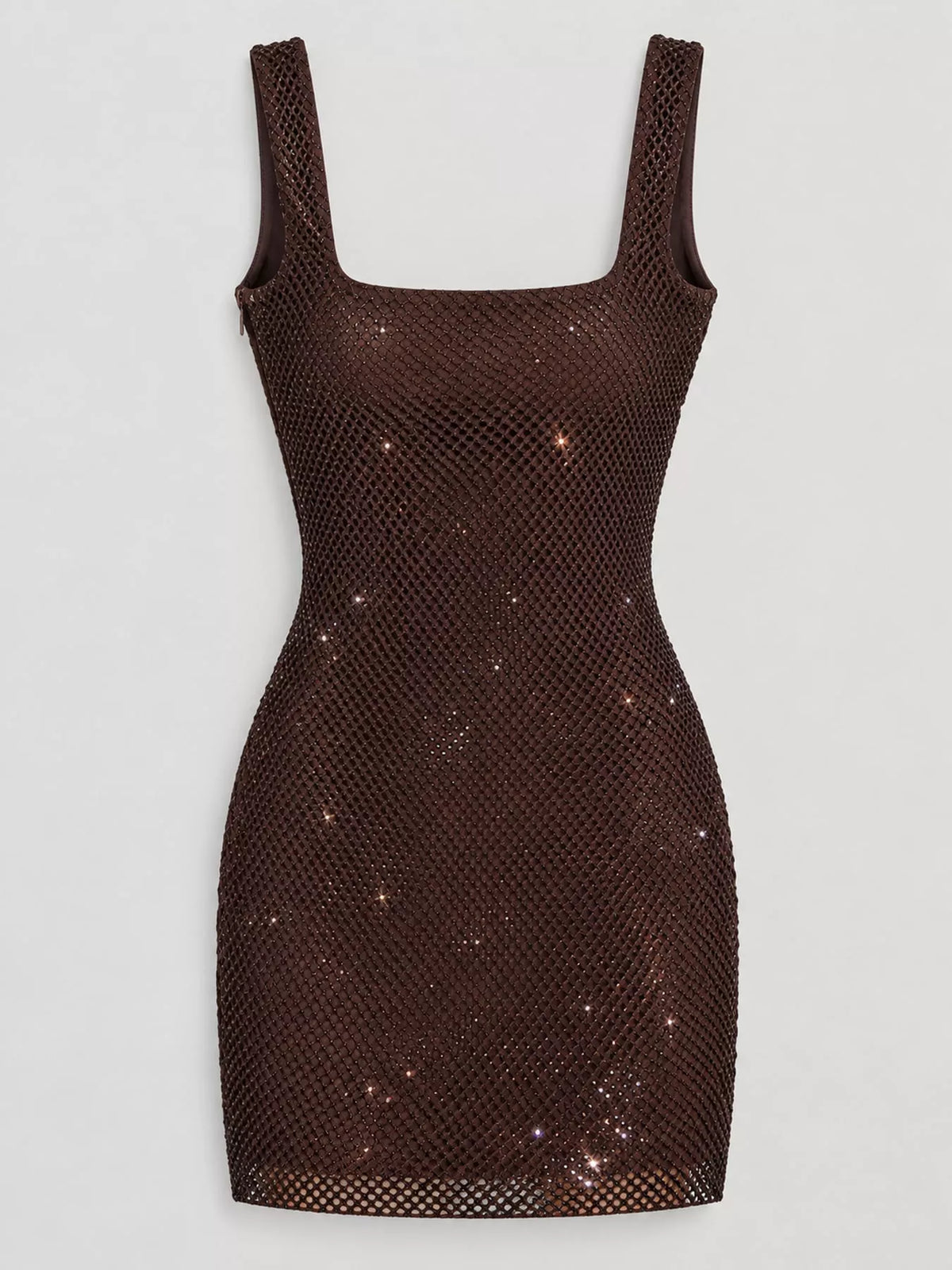Backless Rhinestone Embellished Bodycon Mini Dress