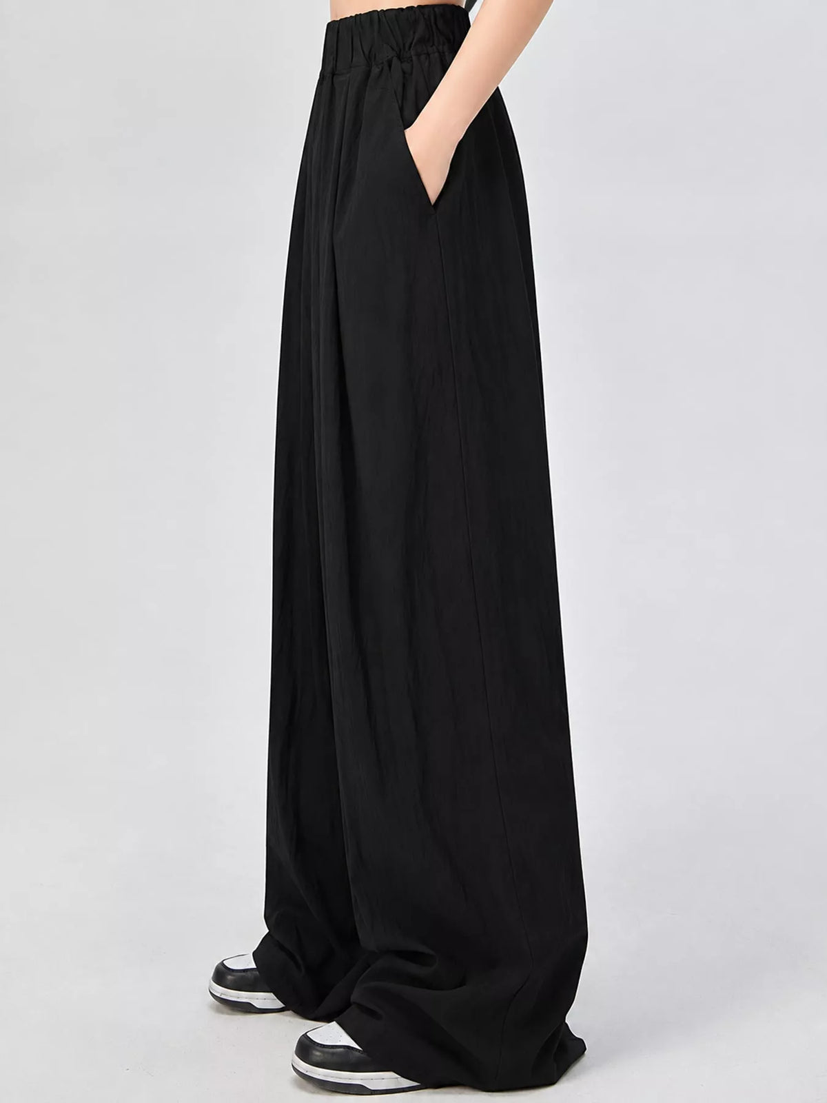 High-Waisted Loose Fit Wide-Leg Casual Pants