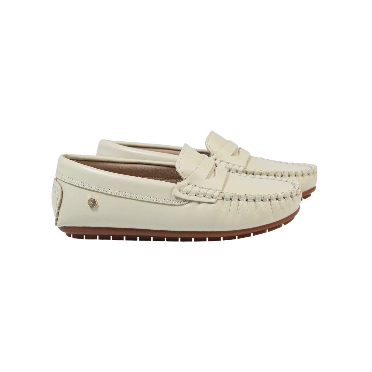 Beige Leather