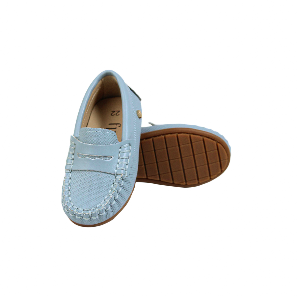 Dusty blue leather