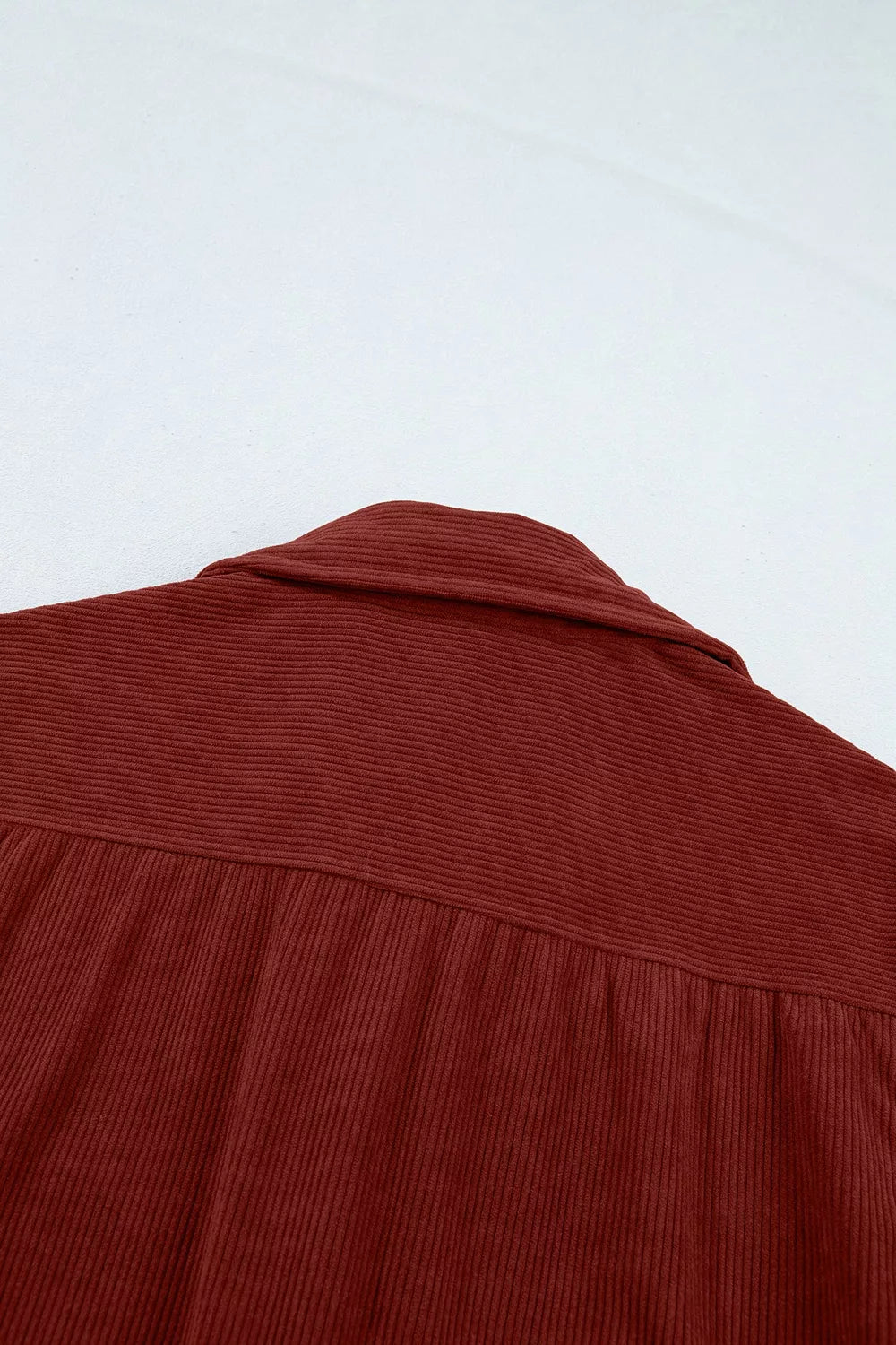 Adjustable Cuff Long Sleeve Corduroy Shirt