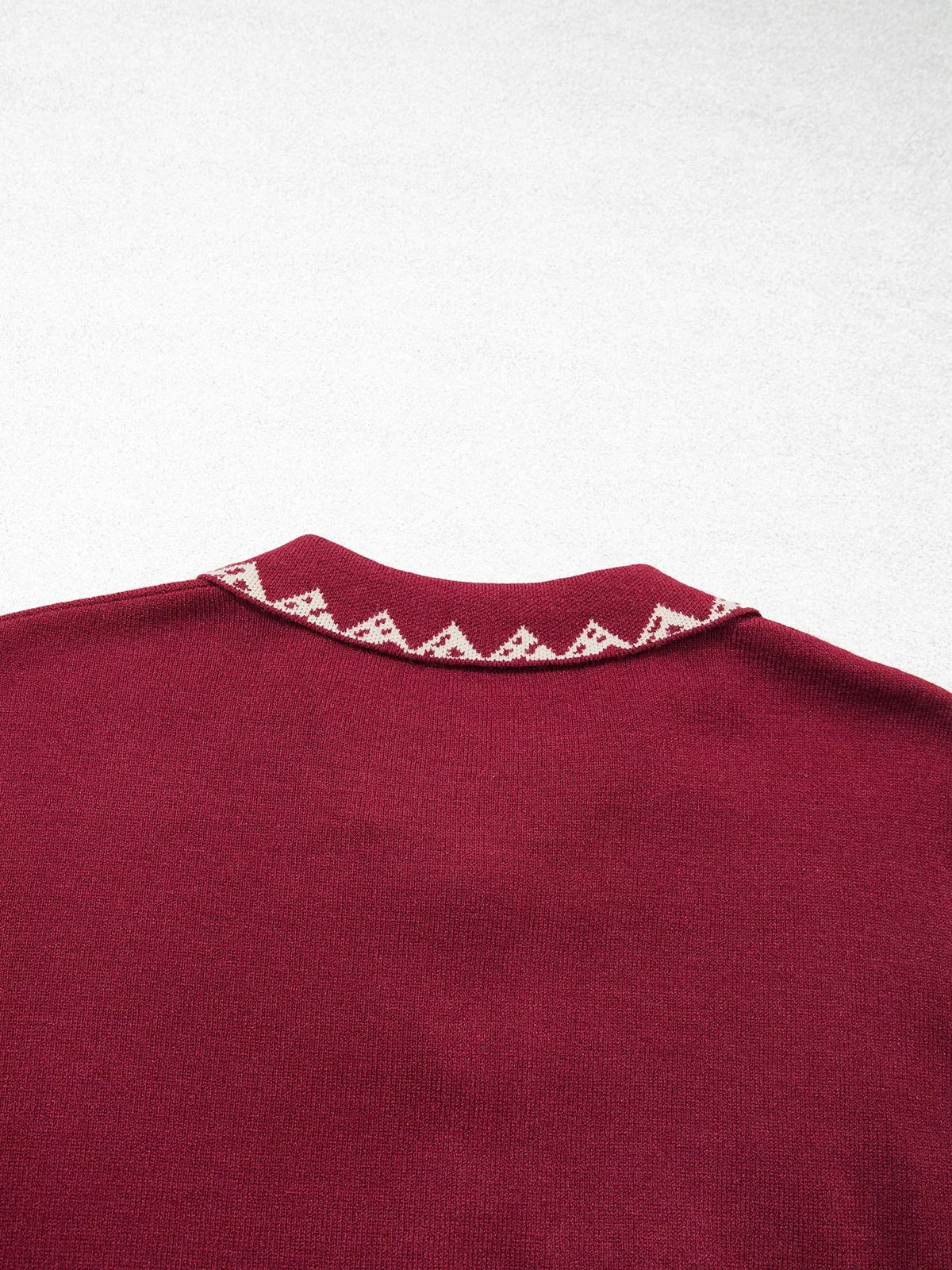 Bow Pocket Collar Long Sleeve Knit Cardigan