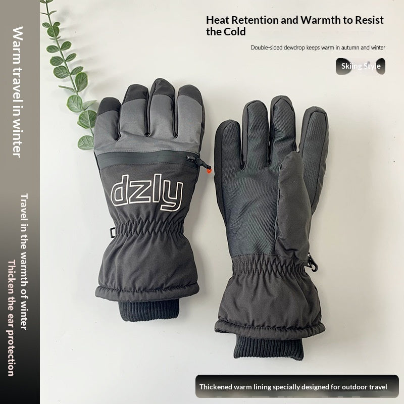 Winter Warm Ski Gloves For Men With Touchscreen Cold-proof And Windproof