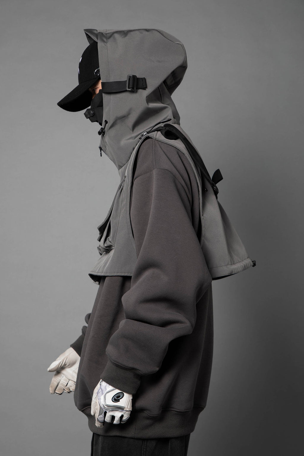 HiH34 Grey Tech Guard Hoodie