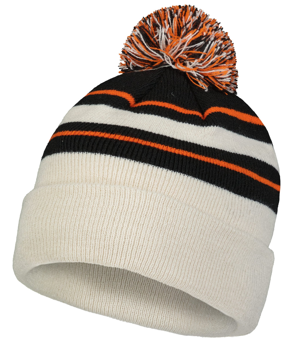 KNIT FOLD OVER POM-POM BEANIE